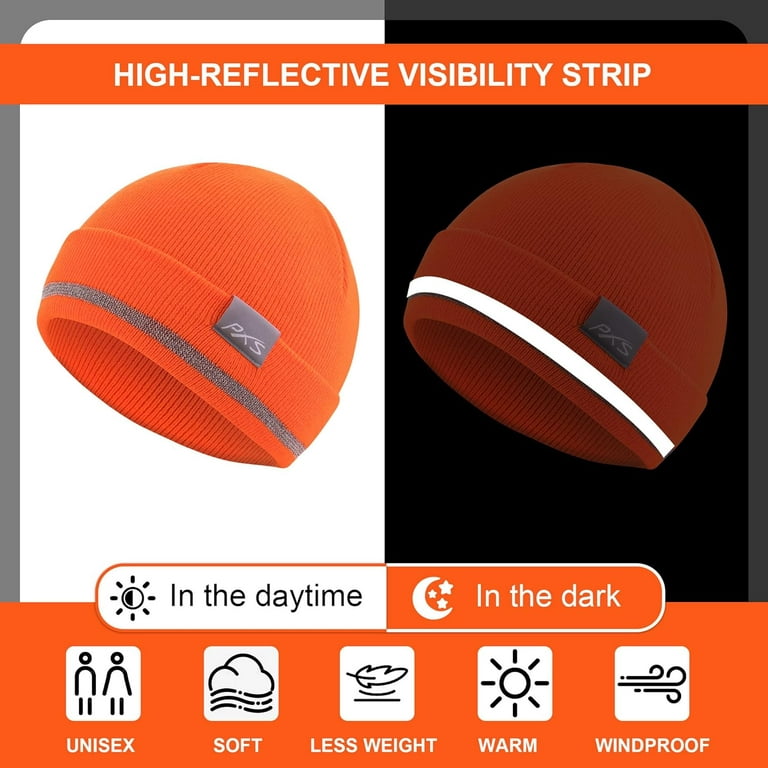 ProtectX High Visibility Safety Beanie for Men and Women, 360