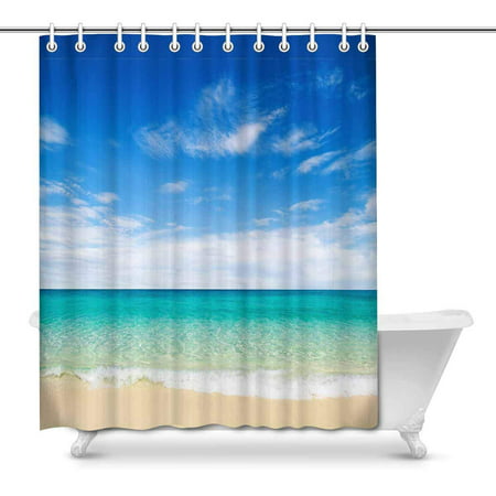 Pop Beach Bathroom Decor Shower Curtain Set 66x72 Inch Walmart