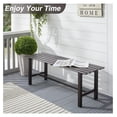 thumbnail image 2 of Outdoor Metal , 47 x 16 x 17 inches, Backless Porch , 2-Person Seating, Dark Brown, 300 lbs Capacity, 2 of 7
