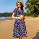 thumbnail image 4 of Disketp Rainbow Animal Skin para Vestido de Manga Corta para Mujeres, Vestidos de Verano para Mujeres, Casual y Holgado para la Playa, 4 of 6
