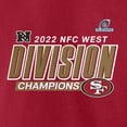 thumbnail image 4 of Men's Fanatics Branded Scarlet San Francisco 49ers 2022 NFC West Division Champions Big & Tall Divide & Conquer T-Shirt, 4 of 4