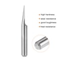 thumbnail image 3 of Uxcell 1/8" Shank 0.5mm Tip 20 Degree Solid Carbide Wood Engraving Bit CNC Router Tool 10 Pack, 3 of 6
