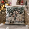 thumbnail image 5 of Christmas Pillow Covers 18x18 inch Set of 4 Christmas Tree Gloves Hello Winter Decorative Stripe Throw Pillow Covers Winter Farmhouse Decoration for Home Couch, 5 of 5