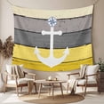thumbnail image 2 of Nautical Anchor Small Tapestry for Bedroom Wall Hanging Tapestry, Yellow Gray Gradient Wooden Grain Ceiling Backdrop Tapestries Poster Blanket Wall Decor for Teens Room Living Room Dorm 23" x 28", 2 of 8