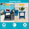 thumbnail image 5 of Nalone 2-Tier Outdoor Side Table, HDPE All Weather Outdoor Coffee Table Adirondack Patio End Table, Outside Deck Table for Indoor Living Room Bedroom Porch Backyard, Navy Blue, 5 of 7