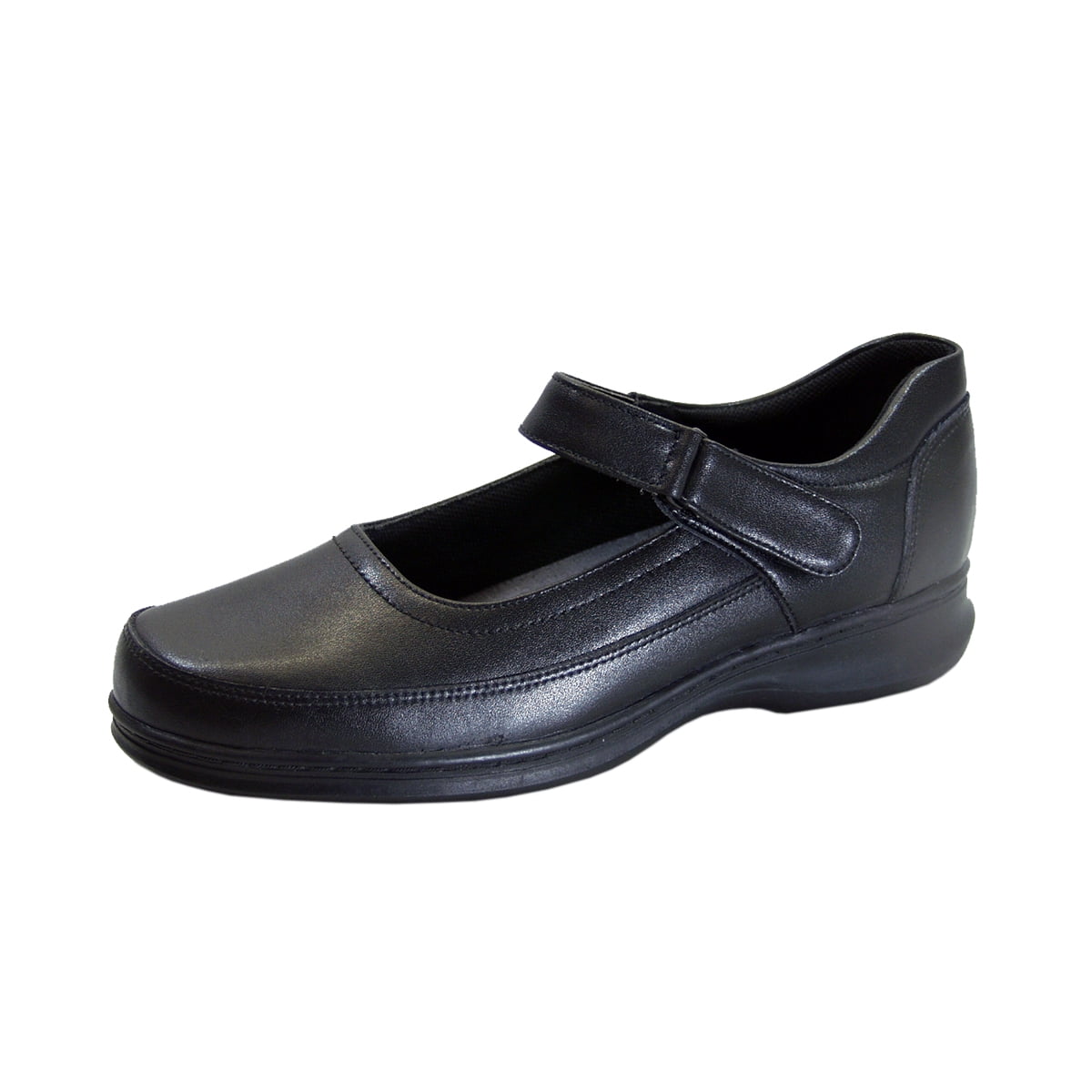 24 HOUR COMFORT Kimmy Women's Wide Width Leather Shoes BLACK 8.5 ...