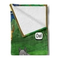 thumbnail image 2 of Educational Soft Flannel Fleece Blanket, Forest with Cartoon Animals with Names Educational Intellectual Fun Kids Game, Cozy Plush for Indoor and Outdoor Use, 50" x 60", Multicolor, by Ambesonne, 2 of 5