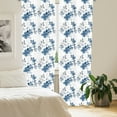 thumbnail image 2 of Ambesonne Floral Design Curtains, Watercolor Blossom, Pair of 28"x84", Dark Turquoise Slate Blue, 2 of 5