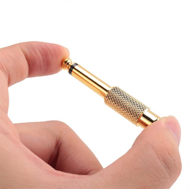 5x Gold Plated 6.35mm 1/4 inch Male Mono Plug to RCA Female 6.5mm Jack Audio Stereo Adapter Connecto