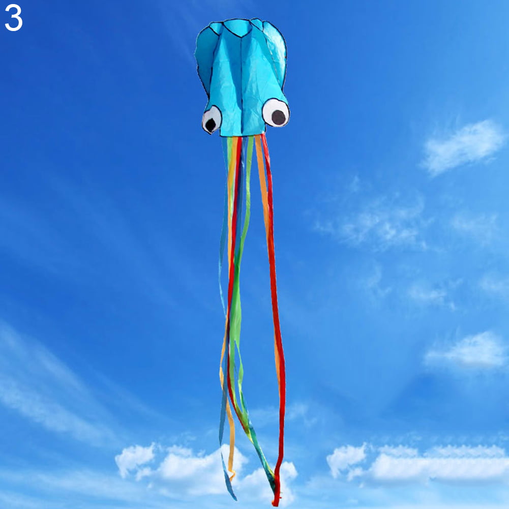 Details about   4m Octopus Kites High Quality With 30M Line Sports kites easy to Fly Toys 