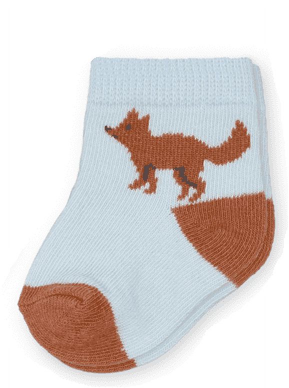 Carter's Child of Mine Baby Boys Crew Fox Socks, 6-Pack, 0-12M