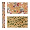 thumbnail image 2 of Christmas Kraft Wrapping Paper Roll, Thick Recyclable Gift Wrap Paper For Holiday Birthday Party Present Packaging,17*118in.V, 2 of 6