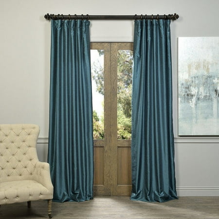 Half Price Drapes Vintage Textured Faux Dupioni Rod Pocket