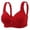 Red, variant on Bra Women Front Buckle Lace Print Malformed Rimless Vest Underwear for Everyday Comfort and Support Pink 42