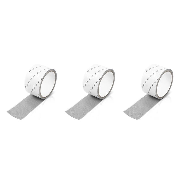 Ounissouiy Parche de pantalla de ventana Adhesivo fuerte Puerta de fibra de vidrio de 3 capas Agujeros de red Cintas de cobertura Herramienta de Type1 NO1