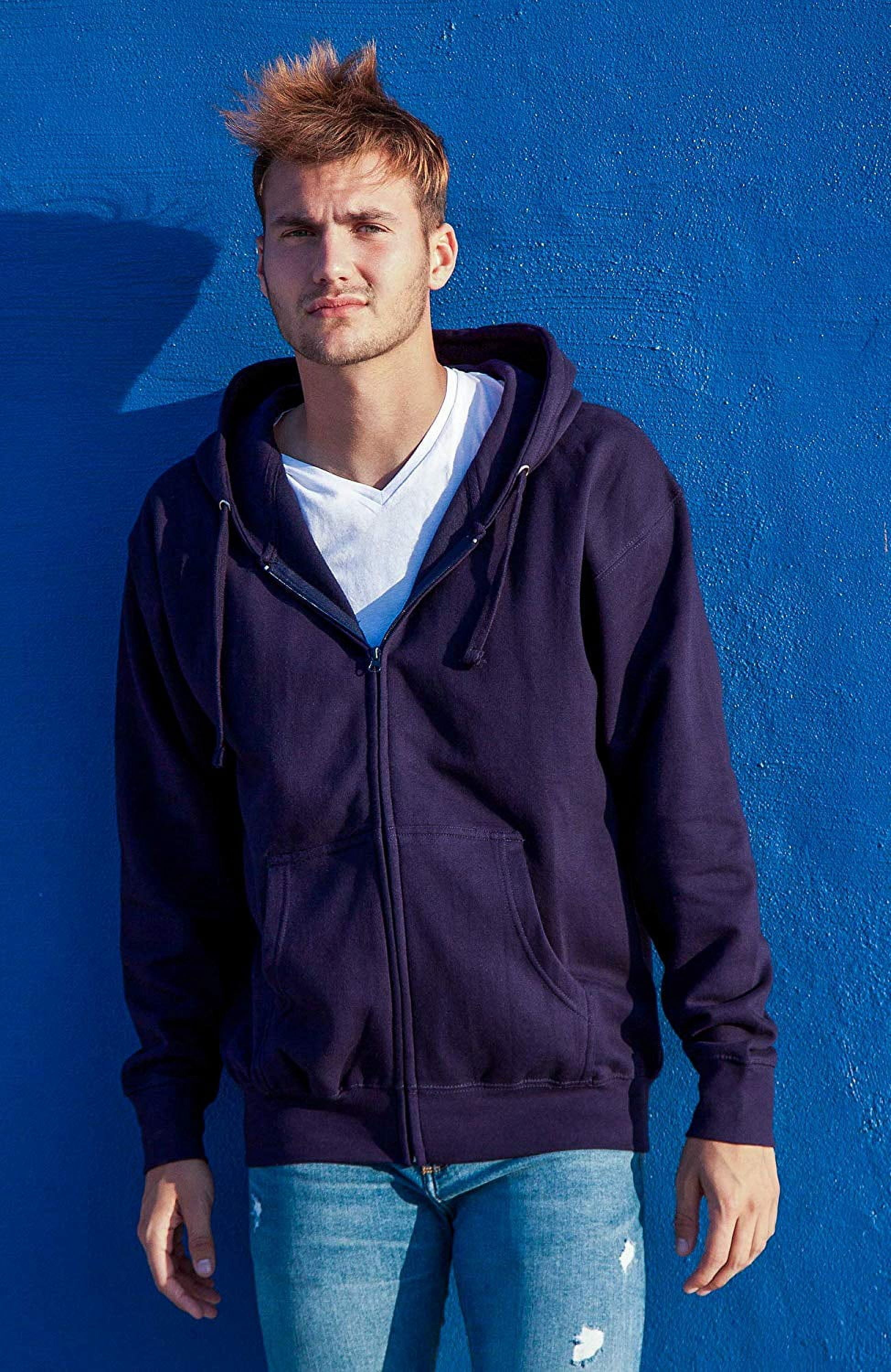 Men's Heavyweight Full Zip up Hoodie | Fleece Jacket | Warm Zipper Casual Sweatshirt with Hood