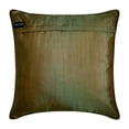 thumbnail image 3 of The HomeCentric Decorative Olive Green Pack of 2, 16"x16" (40x40 cm) Throw Pillows, Velvet Burnout Velvet Throw Pillows For Couch, Damask Pattern Modern Style Easter - Folding Flames, 3 of 3