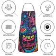 thumbnail image 6 of Rocae Neon Graffiti Urban Art for Kitchen Aprons for Women Adjustable Cooking Kitchen Chef Apron for Men with Pockets, 6 of 7