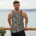 thumbnail image 6 of KLL Alphabet Print Men's Muscle Gym Workout Stringer Tank Tops Bodybuilding Fitness T-Shirts Tank Tops Men-Medium, 6 of 7