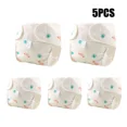thumbnail image 1 of 5PCS Baby Reusable Diapers 100% Cotton Cloth Panties Waterproof Kid Training Pants Adjustable Washable Breathable Ecological, 1 of 6