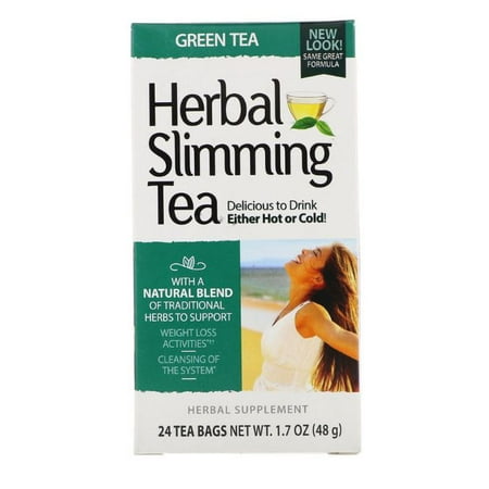 21st Century, Herbal Slimming Tea, Green Tea, 24 Tea Bags, 1.6 oz (pack of