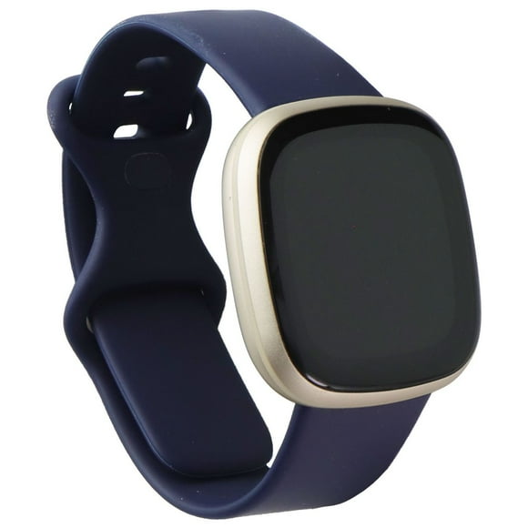 Fitbit Versa 3 Smartwatch (FB511) - Gold Case / Blue Infinity Bands (Full Set) (Used)