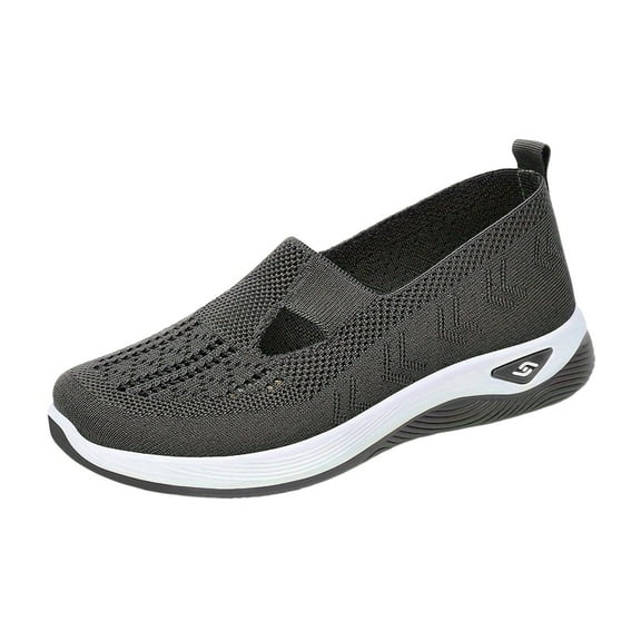 YLYL Orthopedic Shoes for Women Wide Width Breathable Walking Comfortable Slip on Non Slip Lightweight Arch Support Sneakers