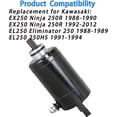 thumbnail image 5 of labwork Starter Replacement for Kawasaki EX250 Ninja 250R 1988-2012 Eliminator 250 EL250 HS, 5 of 5