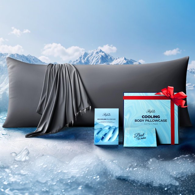 Funda de almohada corporal Ice Cooling Rifens Stay Cool All Night 20x54