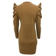 thumbnail image 4 of Styesk Robes pour Femmes Hiver Robe pour Femmes Col Montant Manches Bishop Robe Moulante, 4 of 7