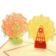 thumbnail image 4 of CxhicLuv Stereoscopic Ferris Wheel Greeting Card, Art Toy, With Envelope, Ideal for Birthdays, Anniversaries, Writes Wishes, Suitable for Gift Givers, Orange, 4 of 5