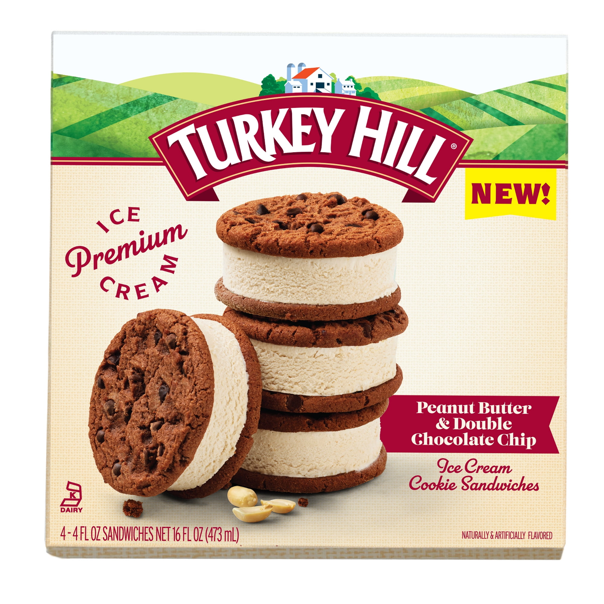 Turkey Hill Peanut Butter & Double Chocolate Chip Ice Cream Cookie