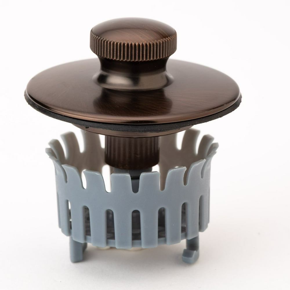 Drain Buddy Bathtub Drain Stopper in Oil Rubbed Bronze Finish with Hair