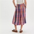 thumbnail image 4 of Women's Palazzo Pants Pocket Retro Plaid Wide Leg Loose Casual Long Trousers Pants for Women Pink XL, 4 of 4