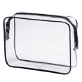 thumbnail image 1 of Laklulu - Bolsa de transporte para artículos de tocador transparente con cremallera, bolsa de almacenamiento portátil de plástico impermeable, 1 of 5