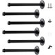 thumbnail image 1 of Soportes para estantes de tubería industrial de 3/4", soportes para estantes de tubería de hierro negro, soportes rústicos para estanterías de bricolaje montados en la pared, decoración de tubería, 1 of 8