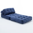 thumbnail image 4 of Folding Sofa Bed, Convertible Sleeper Chair with Pillow Foldable Mattress with Back Support, Portable Fold Out Chair Bed Comfy Floor Sofa Lounge for Living Room Bedroom, Single (Blue), 4 of 11