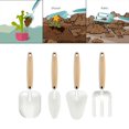 thumbnail image 1 of de herramientas de ín de 4 piezas, juguete de playa para arena ños, actividad ños, juguetes ños Mango de madera Blanco Sharpla Juego de jardinería, 1 of 8