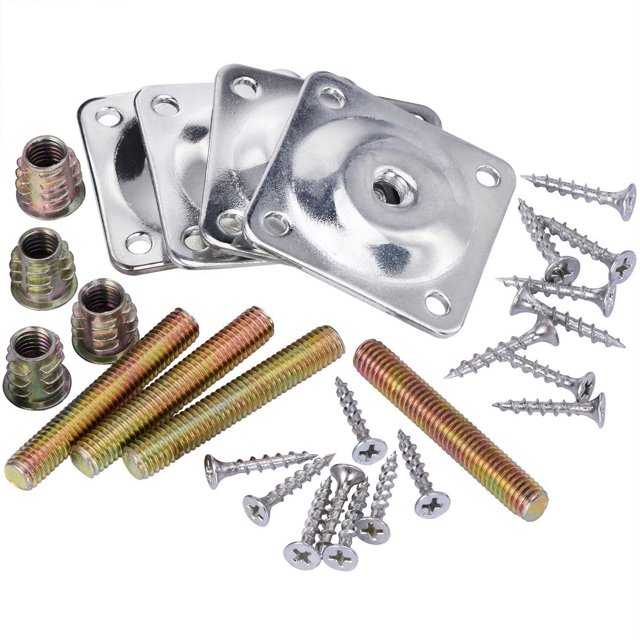 Placas de montaje para patas de muebles Maricome, 4 piezas, soportes en T M8