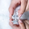 thumbnail image 6 of Rosec Jewels Lab Grown Diamond Princess Cut Engagement Ring 5 Carat - IGI Certified Diamond Solitaire Ring - E-VS1 Quality, 925 Sterling Silver, US 4.00, 6 of 9