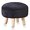 Black, variant on SONGMY Round Footstool Ottoman Rabbit Wool Mushroom Stool Solid Wood Stool Small Upholstered Ottoman Shoe Changing Foot Stool Step Stool Sofa Footrest Stool for Living Room Bedroom (Pink)