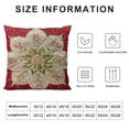 thumbnail image 5 of Christmas Braided Holly Lace Pattern, Polyester Burlap Fabric, Lace Border, Embroidered, Poinsettia - Stars,  Decorative Throw Pillow Cover, 5 of 5