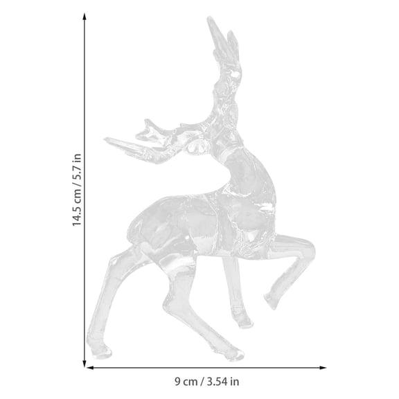 4pcs Christmas Deer Ornaments Crystal Deer Adornments Christmas Decorations