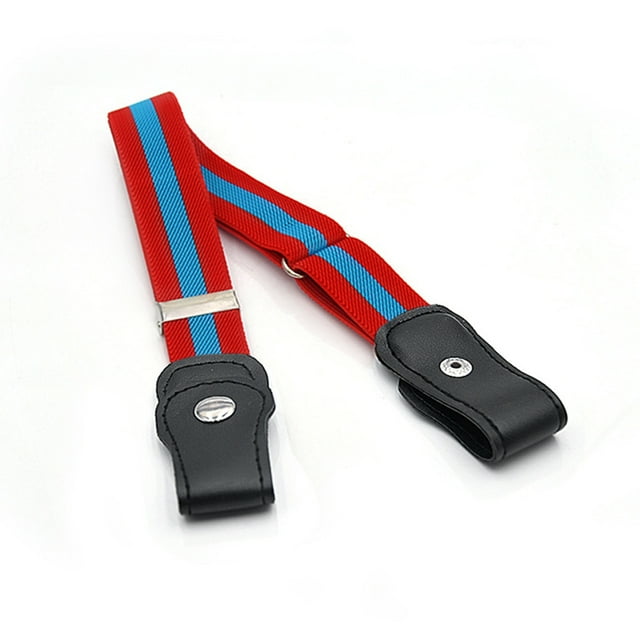 Sonducket Cinturón sin hebilla Suministros de armario para niños Niñas a cuadros morados y negros Cinturones tiras rojas Sonducket AP008680-23