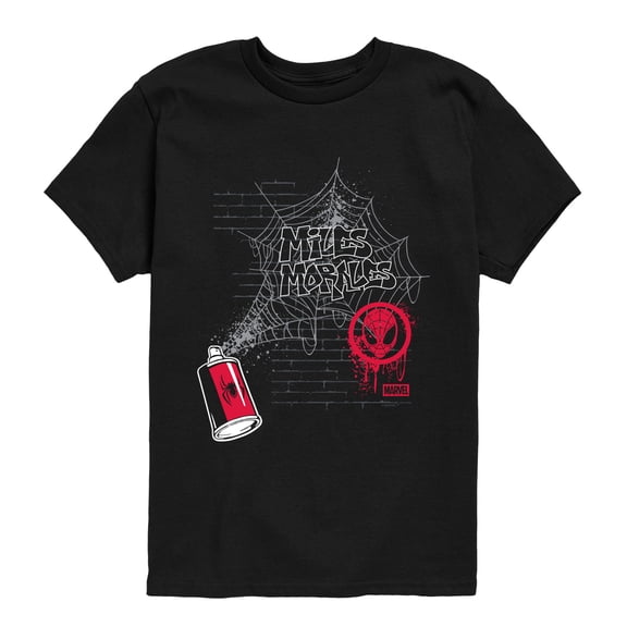 Spider-Man - Spray Can Web Miles Morales Boys' Short Sleeve Graphic T-Shirt