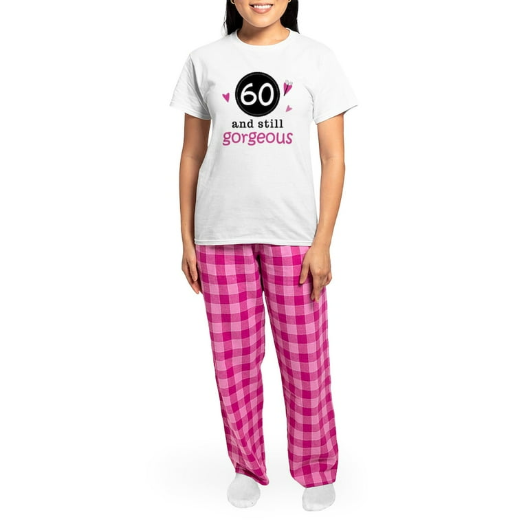 CafePress 60Th Birthday Gorgeous Women s Light Pajamas Women s Short Sleeve Print T Shirt and Pants Light Cotton Pajama Set
