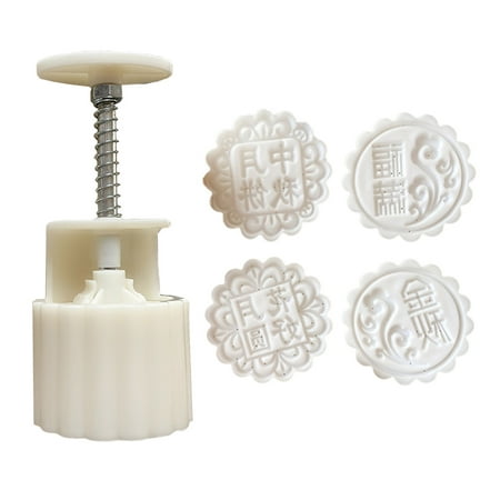 

QUSENLON 75g DIY 3D Mooncake Moulds Chinese Word Pattern Shape Mooncake Molds Press Safe Moon Cake Moulds for Mid-Autumn Festival