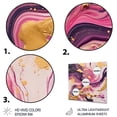 thumbnail image 3 of Designart "Playful Purple and Pink Strokes V III" Fractals Metal Art Print, 3 of 5