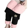 thumbnail image 2 of jsaierl Thermal Leggings for Women Cold Weather Fleece Lined Leggings Thicken High-Waisted Tights Fuzzy Plush Workout Yoga Pants, 2 of 6