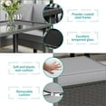 thumbnail image 2 of Tappio 10 Pieces Outdoor Patio Furniture Set, PE Rattan Wicker Patio Conversation Sectional Set with Ottoman, Table and Cushions for Backyard, Porch, Garden, Gray, 2 of 11